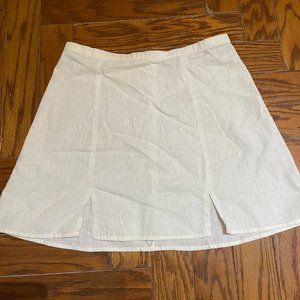 American Apparel White Linen Tennis Skirt Medium